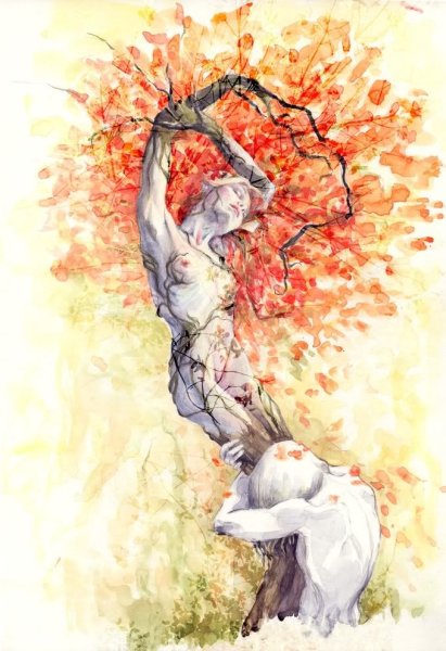 Тату силуэт девушки