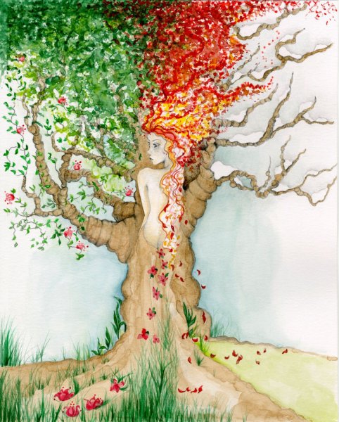 Девушка дерево