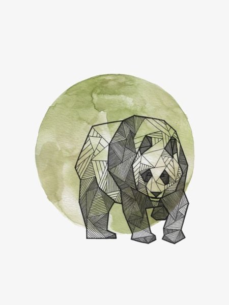 Медведь в геометрическом стиле