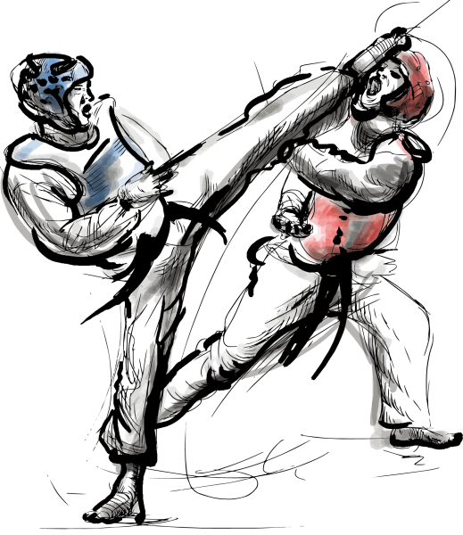 Силуэт дзюдоиста