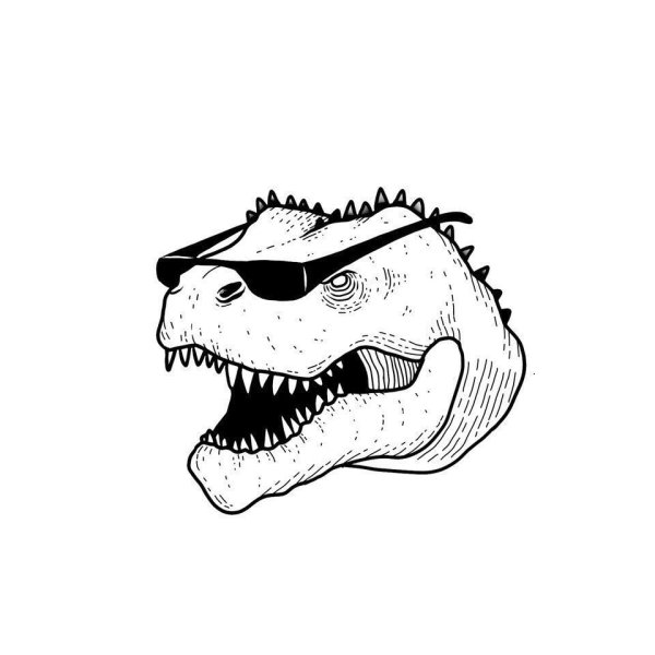 Эскиз тату динозавр