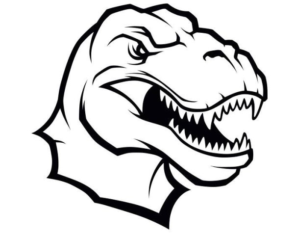 Динозавр вектор контур