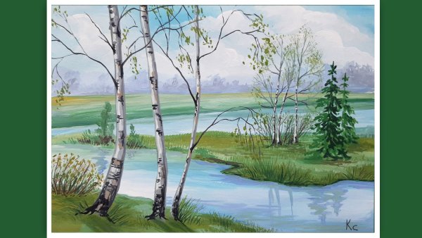 Картина "береза"