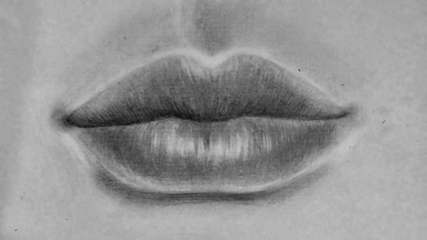 Пухлые губы рисунок