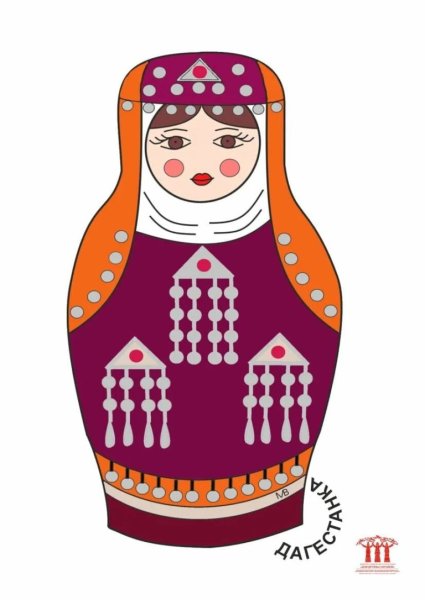 Матрешки в национальных костюмах народов России татарка