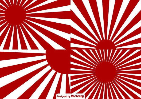 Японское солнце вектор