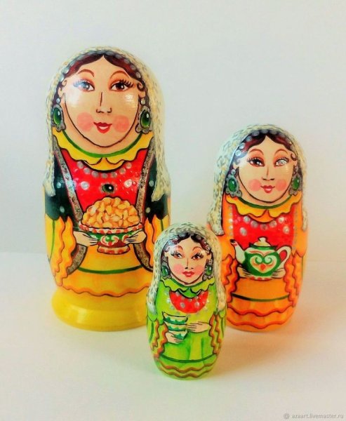 Башкирская Матрешка рисование