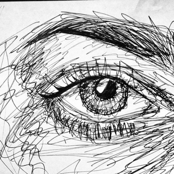 Глаз ручкой