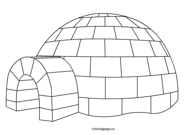 Иглу раскраска