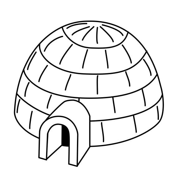 Igloo раскраска для детей