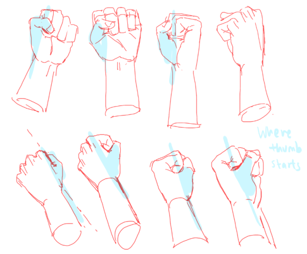 Руки в кулачках референс