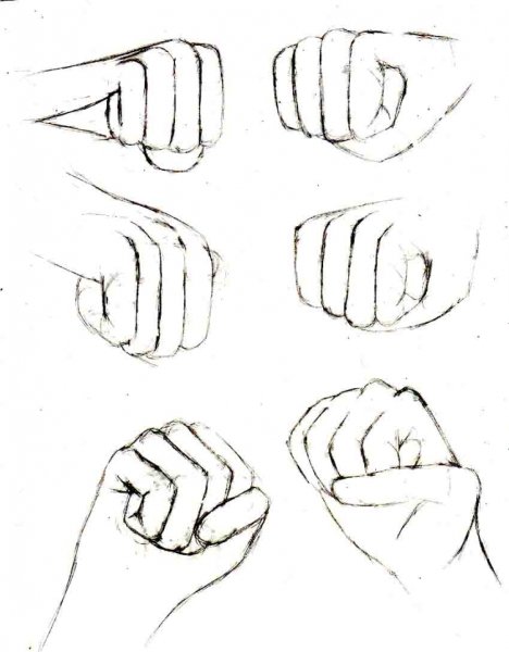 Кулак референс сбоку