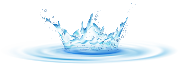 Волна с брызгами на прозрачном фоне