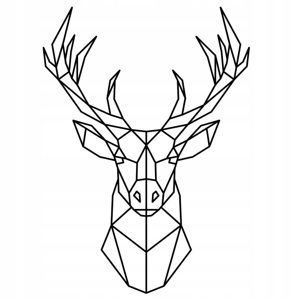 Геометрический олень на стену