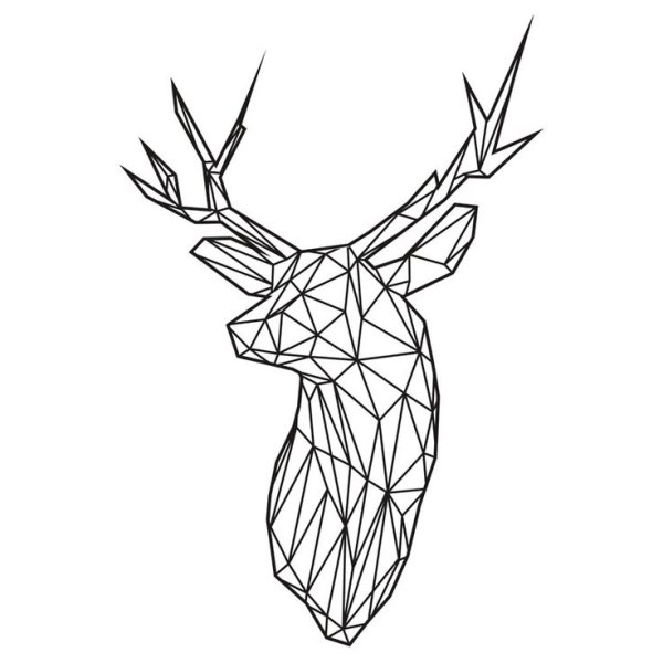 Олень линиями