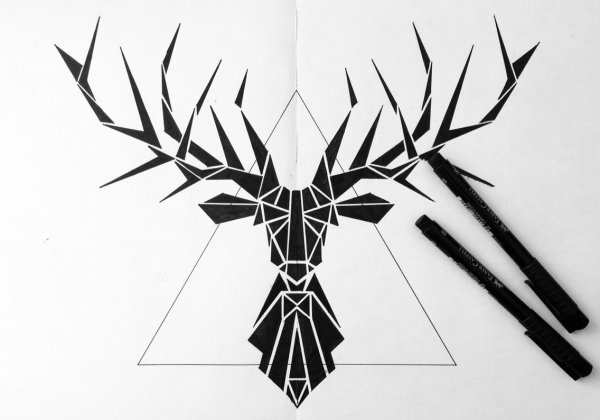 Геометрический олень