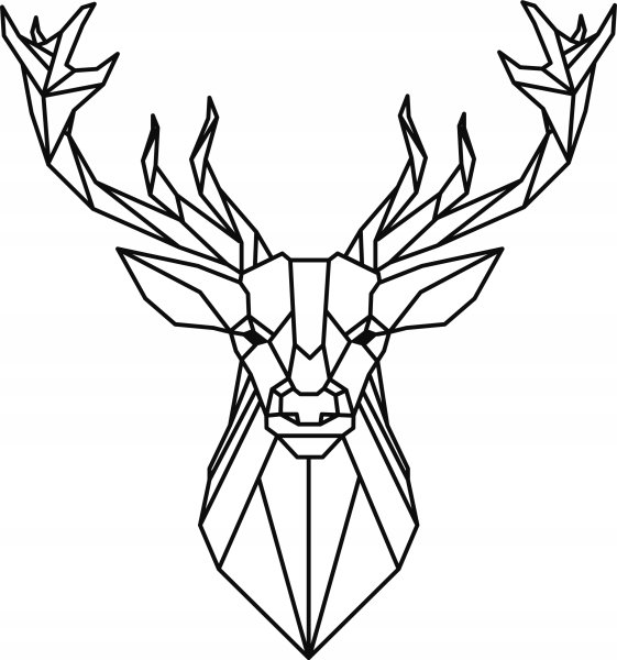 Геометрическая голова оленя