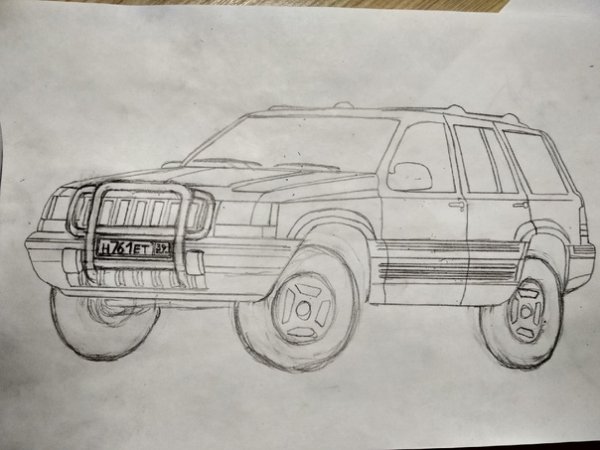 Jeep Grand Cherokee 1995 рисунок