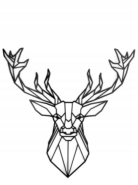 Геометрическая голова оленя