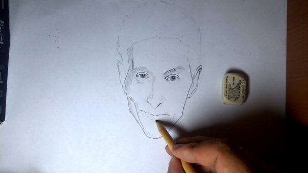Павел Воля портрет карандашом