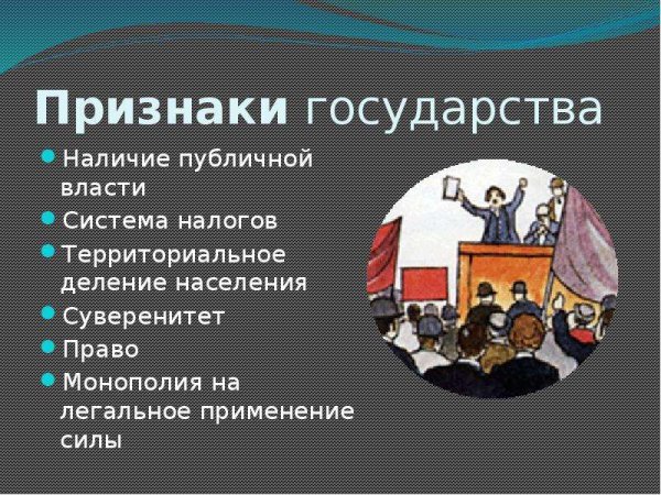 Каковы основные признаки государства?