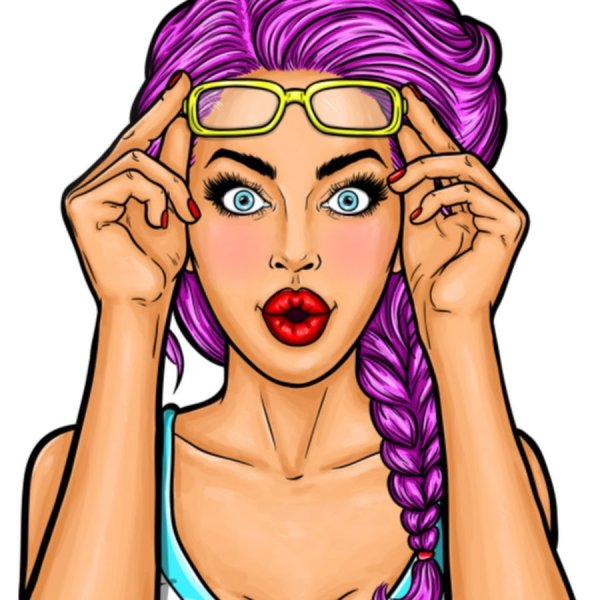 Нарисованное удивленное лицо