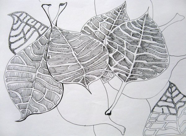 Листья в графике