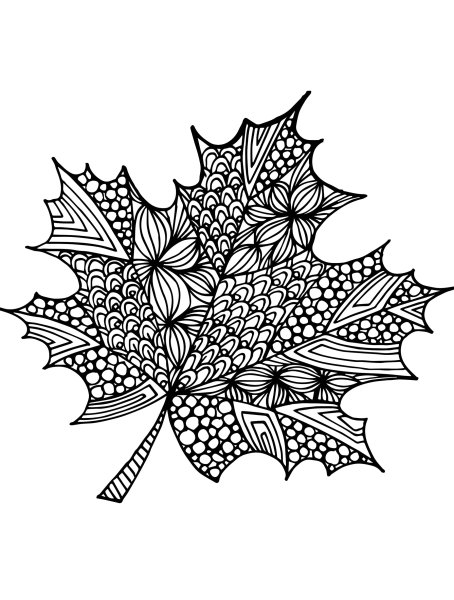 Лист в стиле дудлинг