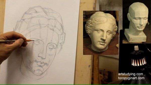 Афродита профиль рисунок