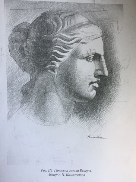 Голова Афродиты гипс рисунок