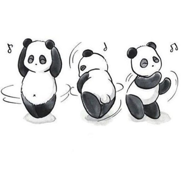 Рисунки в скетчбук легкие Панда