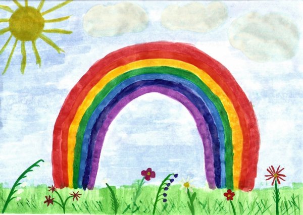 Рисование лето Радуга