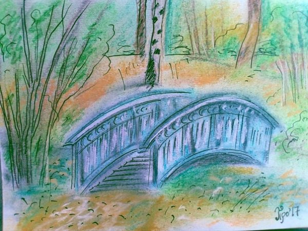 Мост пастелью