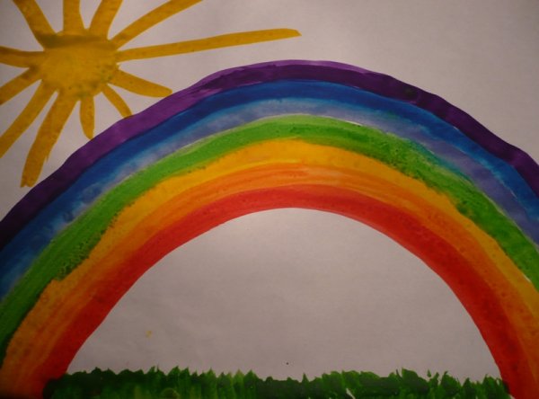 Радуга рисование для детей