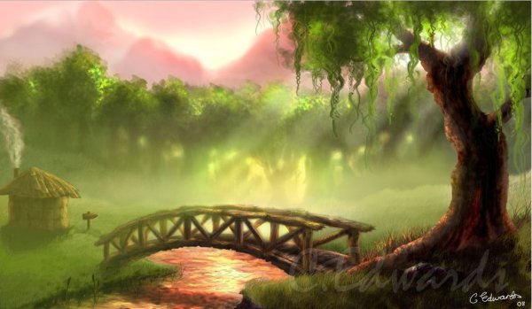 Мостик через реку для детей