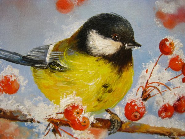 Синица живопись