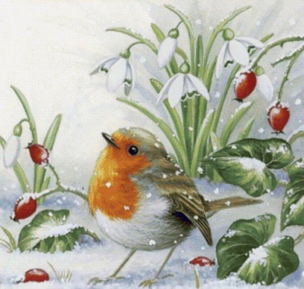 Салфетки для декупажа зимние птицы