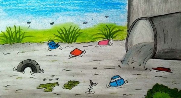 Рисунок на тему не загрязняйте воду