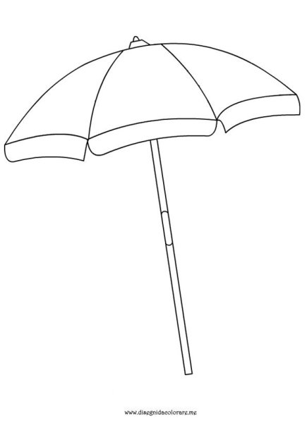 Пляжный зонт раскраска