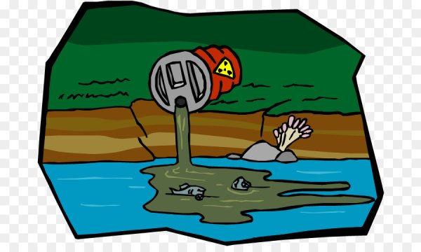 Мультяшный мусор в воде