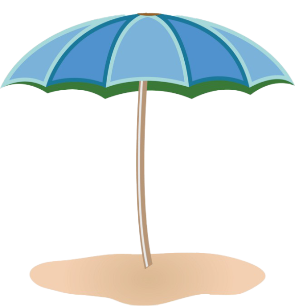 Нарисовать пляжный зонтик