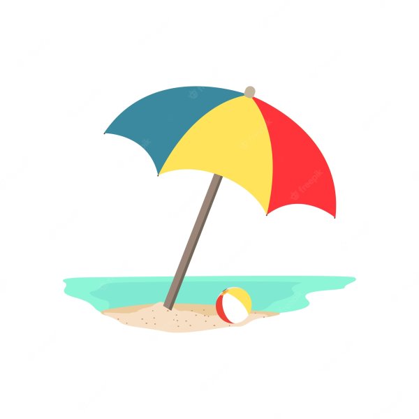 Пляжный зонт иллюстрация