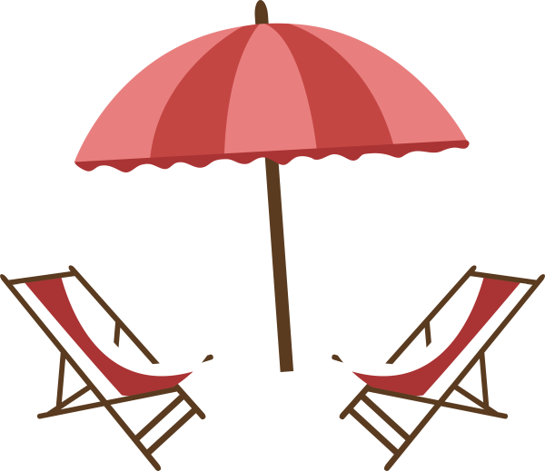 Шезлонг с зонтом