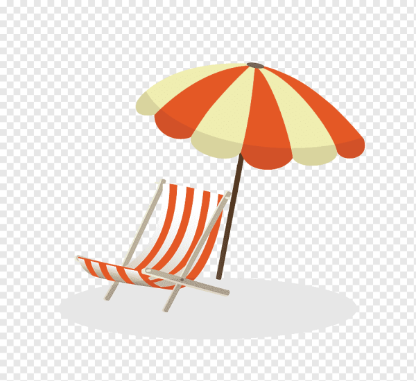 Шезлонг с зонтом