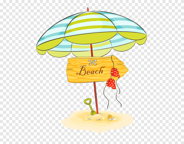 Нарисовать пляжный зонтик