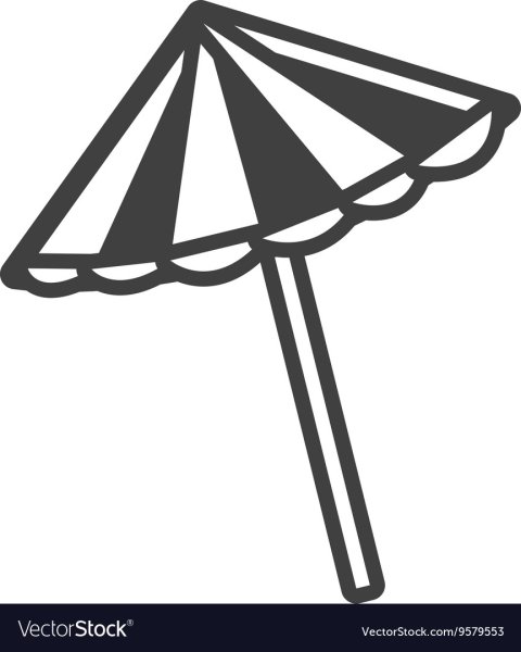 Нарисовать пляжный зонт