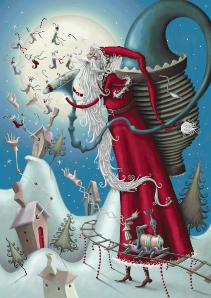Необычные новогодние иллюстрации
