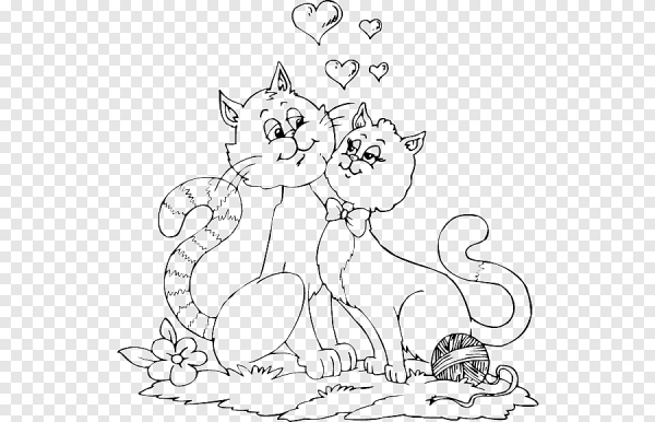 Раскраски коты и кошки