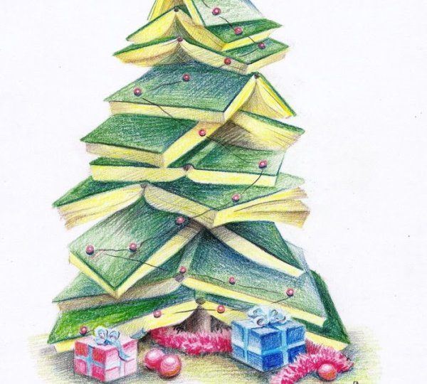 Необычное рисование елочки