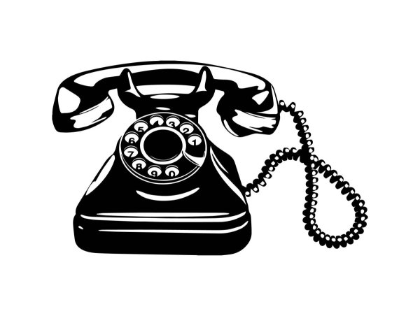 Телефонный аппарат вектор